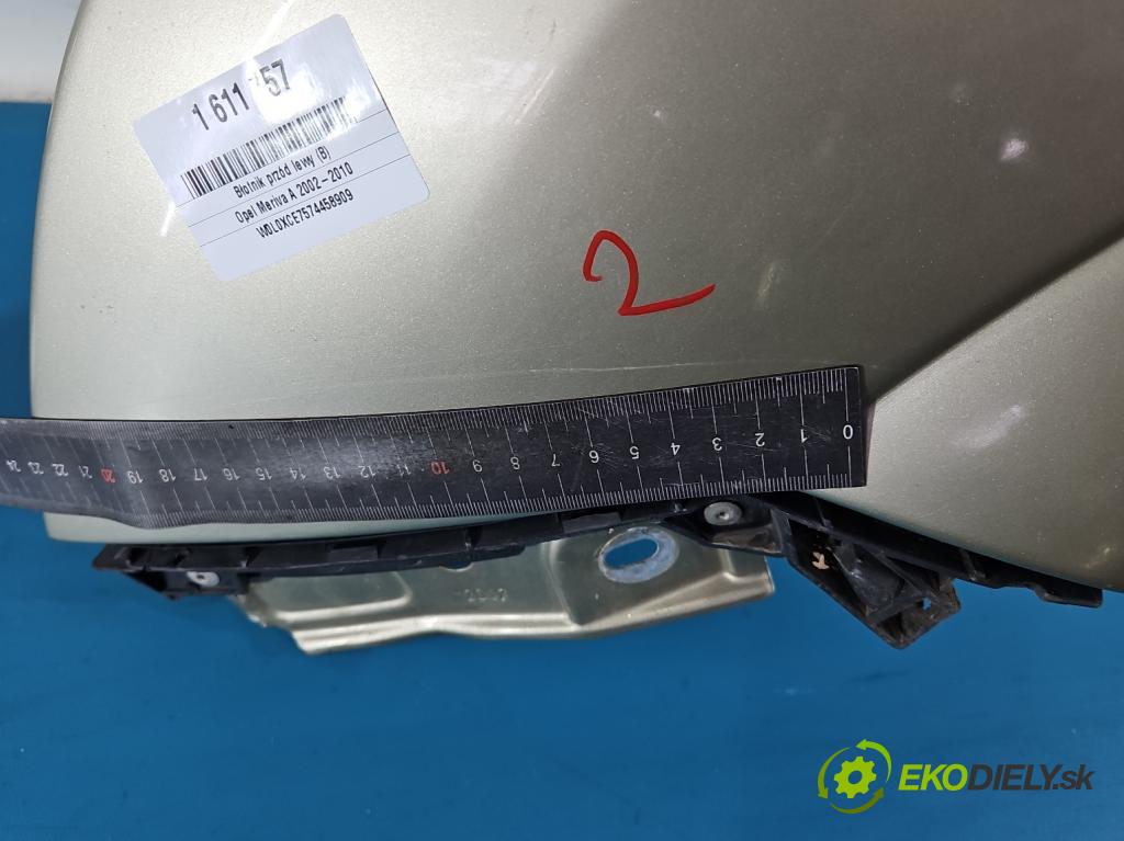 Opel Meriva A 2002-2010 1.7 cdti 101 HP manual 74 kW 1686 cm3 5- blatník predné ľavý  (Blatník predný ľavý)
