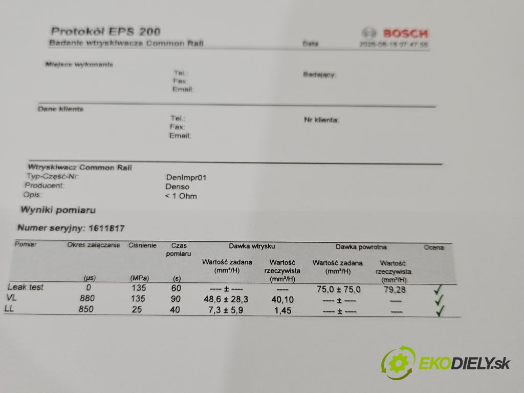 Opel Meriva A 2002-2010 1.7 cdti 101 hp manual 74 kW 1686 cm3 5- vstřikovač diesel 897313-8612