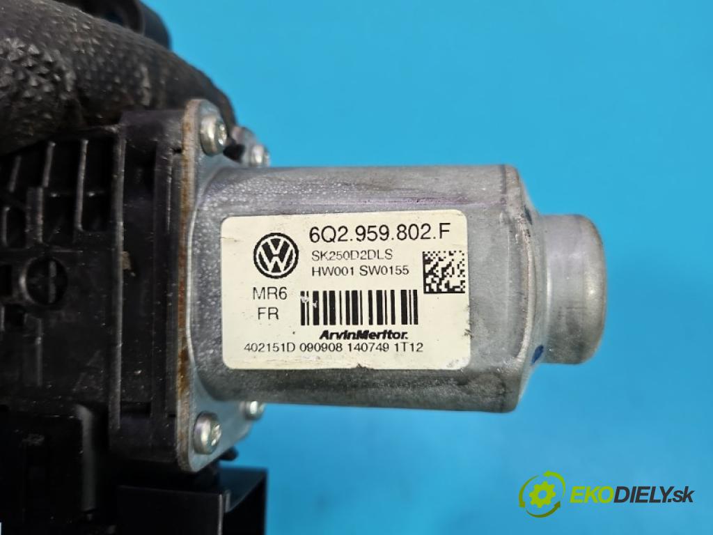 Skoda Fabia II 2007-2014 1.4 16V 86 HP manual 63 kW 1390 cm3 5- mechanizmus okna predné ľavý 6Q2959802F