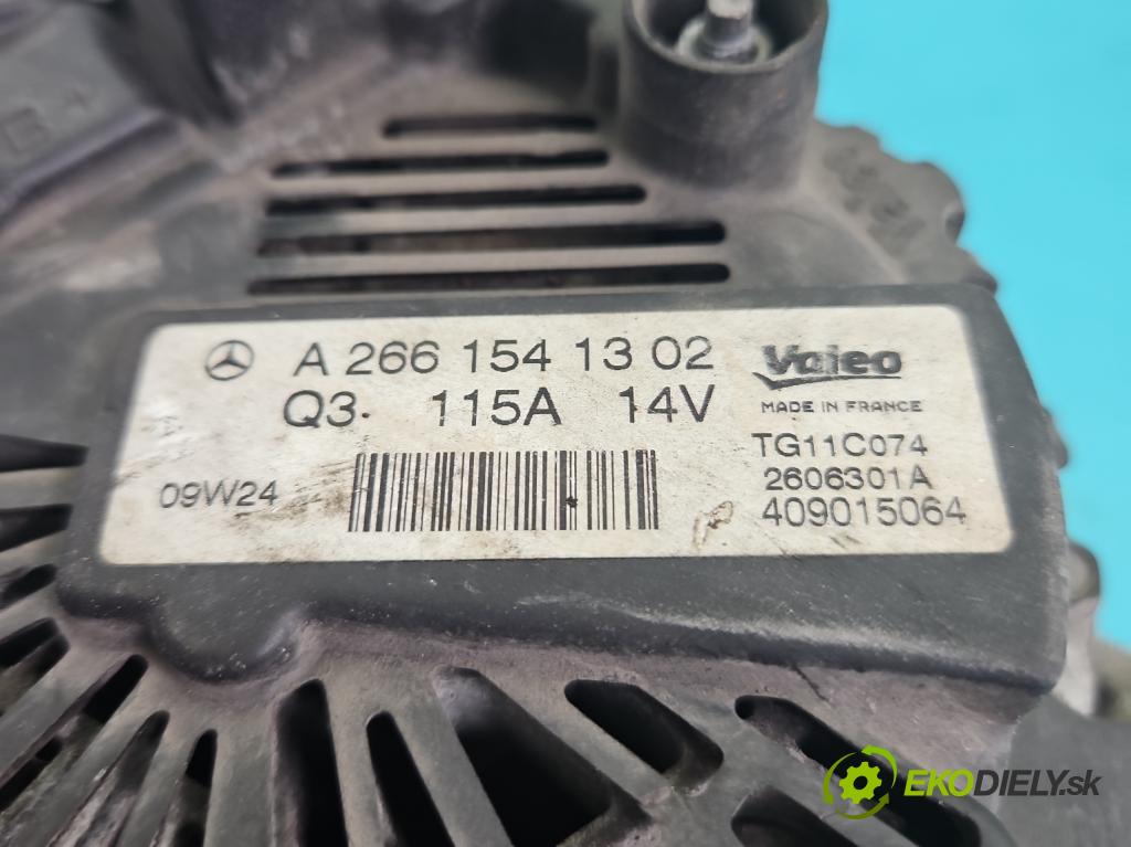 Mercedes B W245 2005-2011 2.0 16v 116 hp manual 85 kW 2034 cm3 5- Alternator A2661541302 (Alternátor)