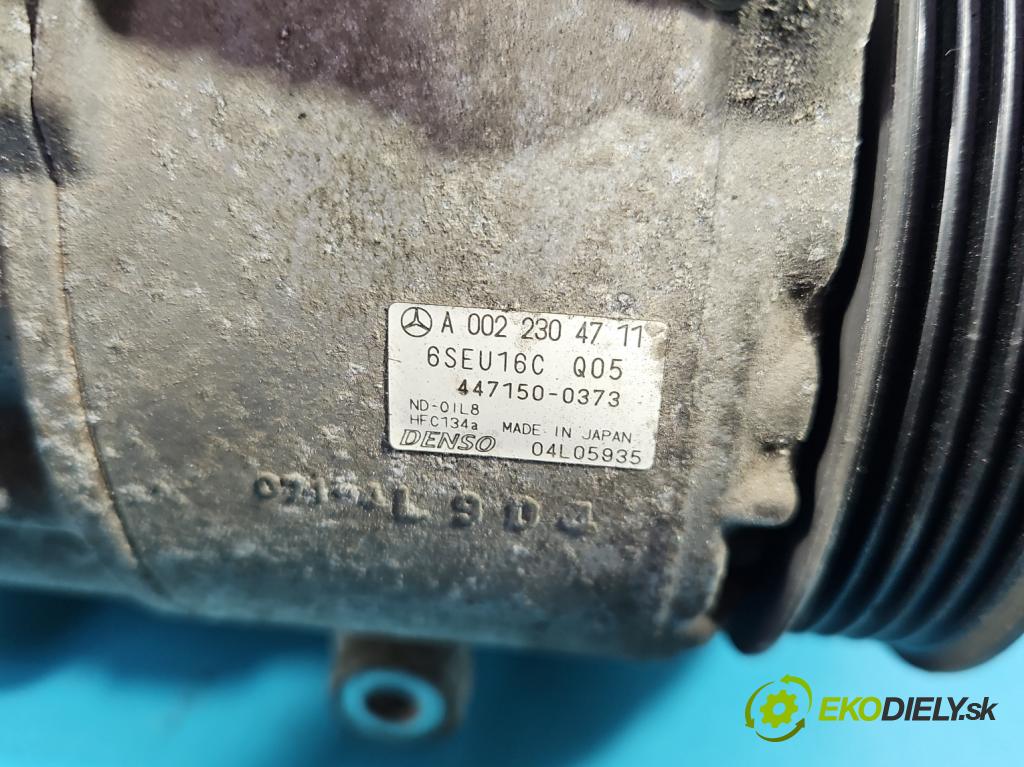 Mercedes B W245 2005-2011 2.0 16v 116 hp manual 85 kW 2034 cm3 5- Kompresor: klíma A0022304711 (Kompresor klimatizace)