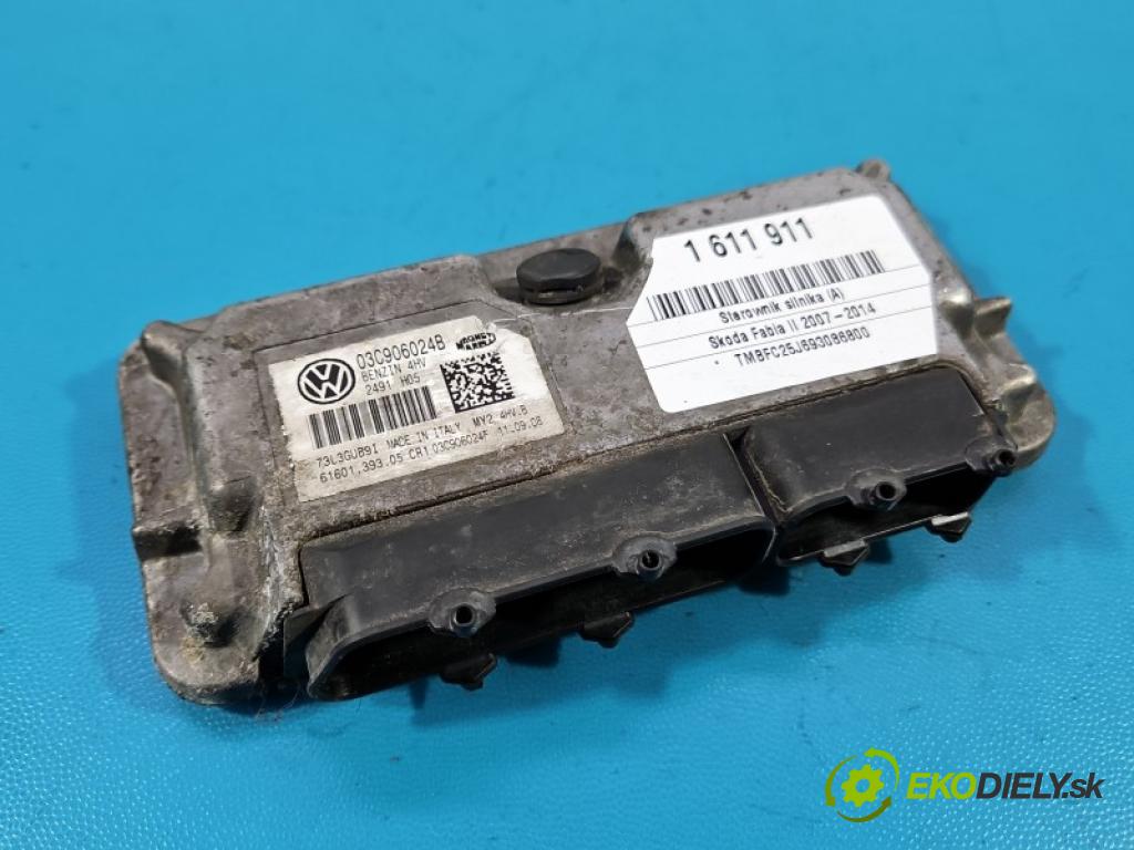Skoda Fabia II 2007-2014 1.4 16V 86 hp manual 63 kW 1390 cm3 5- řídící jednotka motoru 03C906024B