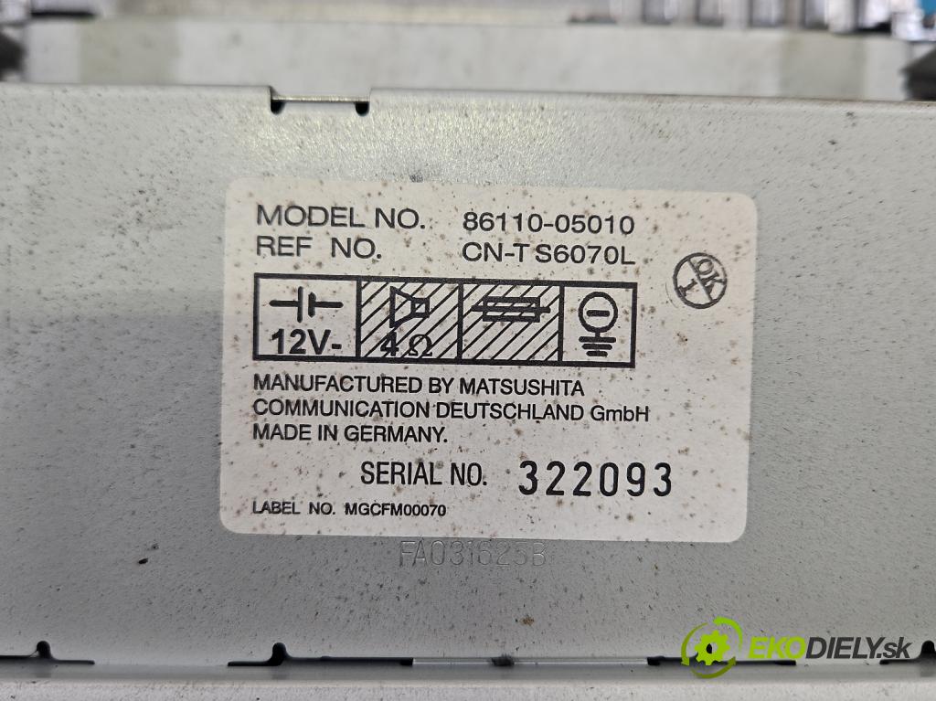 Toyota Avensis I T22 1997-2003 1.8 VVTI 129 hp manual 95 kW 1794 cm3 5- Radio továrna: 86110-05010