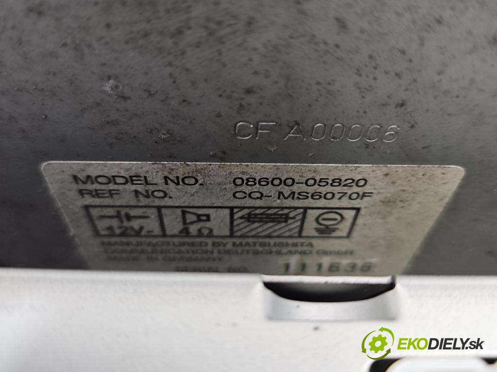 Toyota Avensis I T22 1997-2003 1.8 VVTI 129 hp manual 95 kW 1794 cm3 5- Radio továrna: 86110-05010