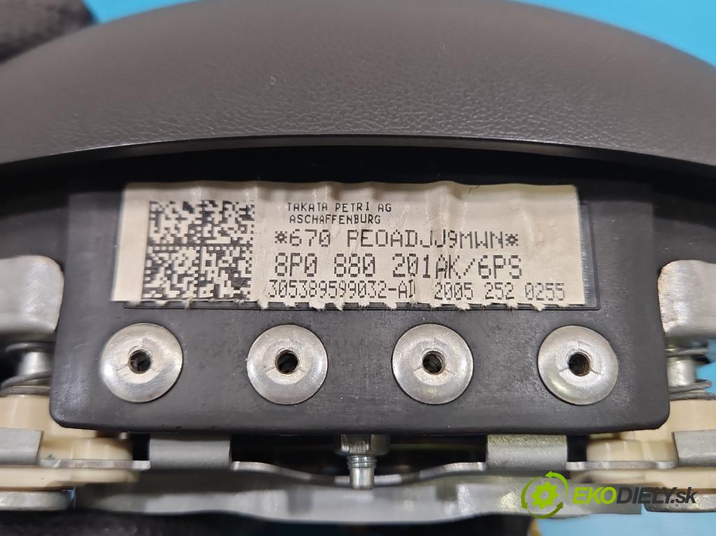 Audi A3 8P 2003-2012 2.0 TDi 140 HP manual 103 kW 1968 cm3 5- airbag vzduch: Řidiči: 8P0880201AK (Airbag)