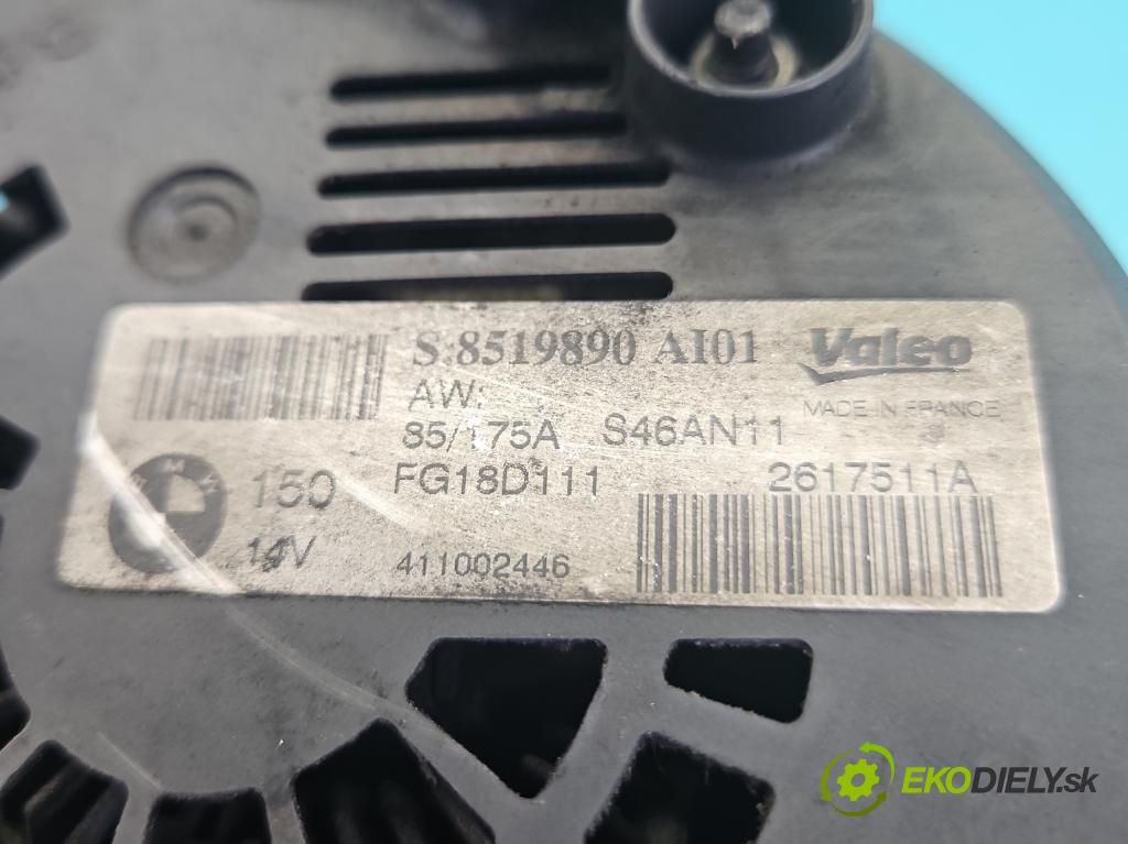 Bmw 1 F20 2011-2019 2.0d 184 hp manual 135 kW 1995 cm3 5- Alternator 8519890 (Alternátor)
