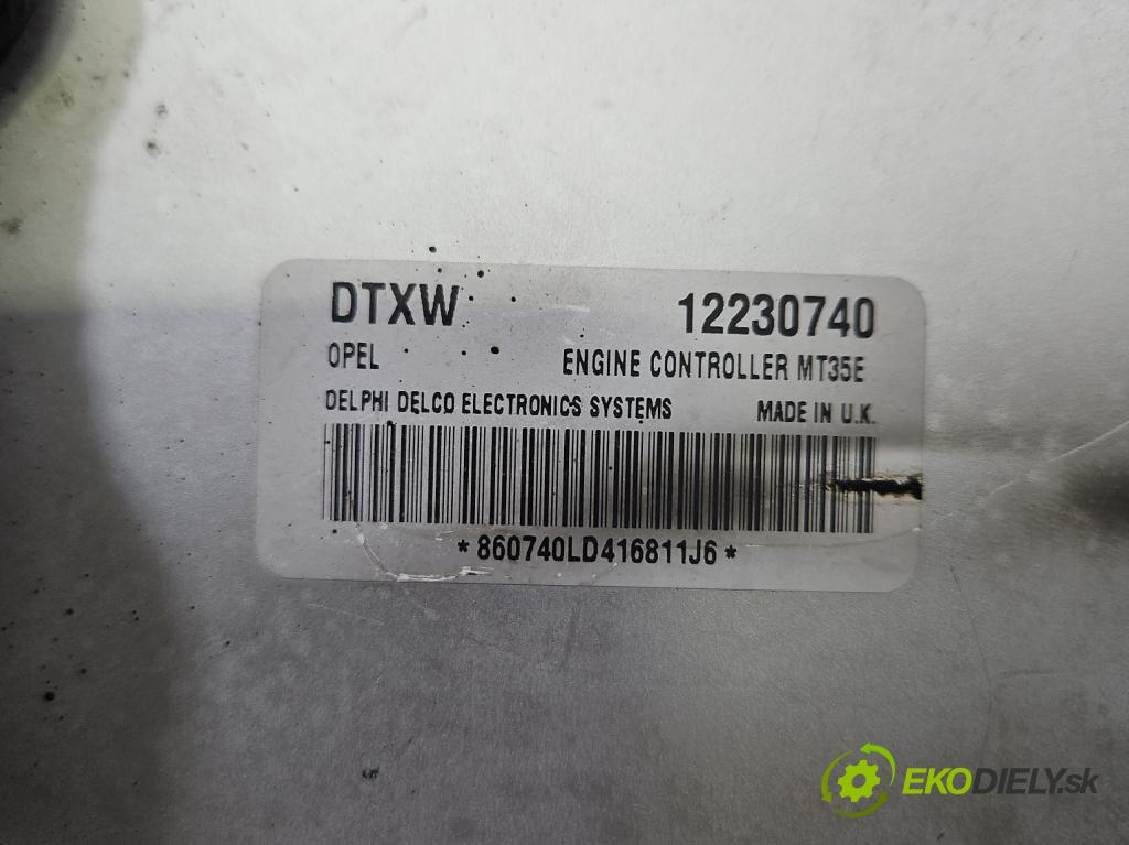 Opel Astra III 2004-2014 1.6 16V 105 HP manual 77 kW 1598 cm3 5- riadiaca jednotka motora 12230740