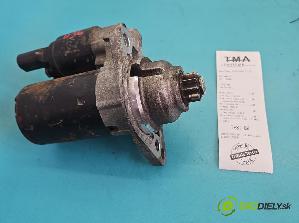 Vw Touran I 2003-2015 1.6 fsi 116 hp manual 85 kW 1598 cm3 5- startér:  (Startér)