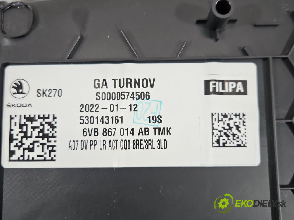 Skoda Fabia IV 2021- 1.0 tsi 110 hp manual 81 kW 999 cm3 5- Tapacír: dveře přední pravé 6VB867014