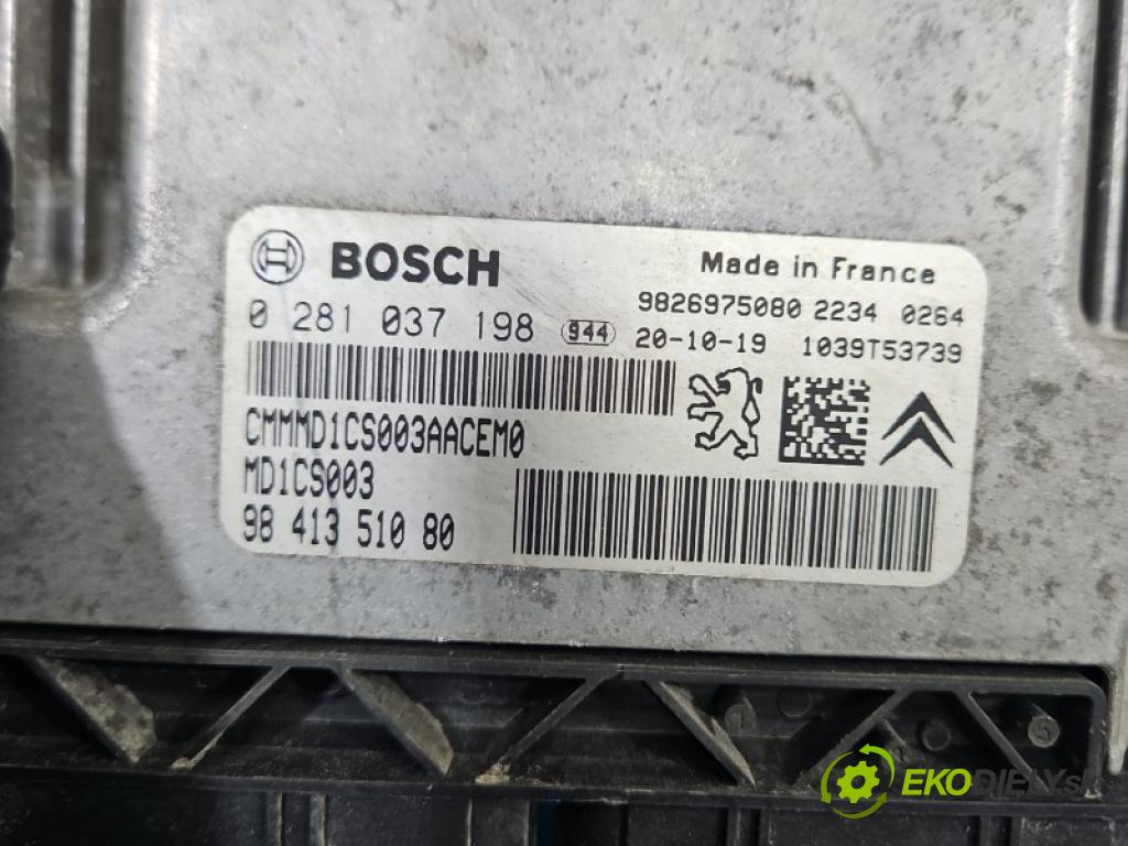 Peugeot 5008 II 2017-2024 1.5 hdi 131 hp automatic 96 kW 1499 cm3 5- řídící jednotka motoru 0281037198