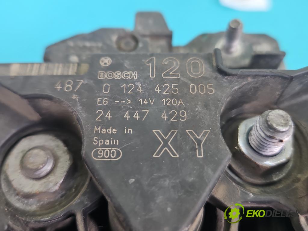 Opel Astra III 2004-2014 1.6 16V 105 hp manual 77 kW 1598 cm3 5- Alternator 0124425005 (Alternátor)