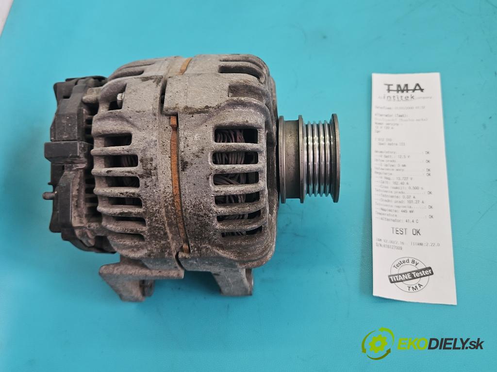 Opel Astra III 2004-2014 1.6 16V 105 HP manual 77 kW 1598 cm3 5- Alternator 0124425005 (Alternátor)