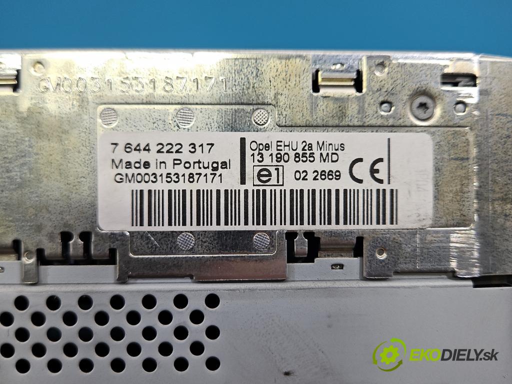 Opel Meriva A 2002-2010 1.4 16V 90 hp manual 66 kW 1364 cm3 5- Radio továrna: 13190855