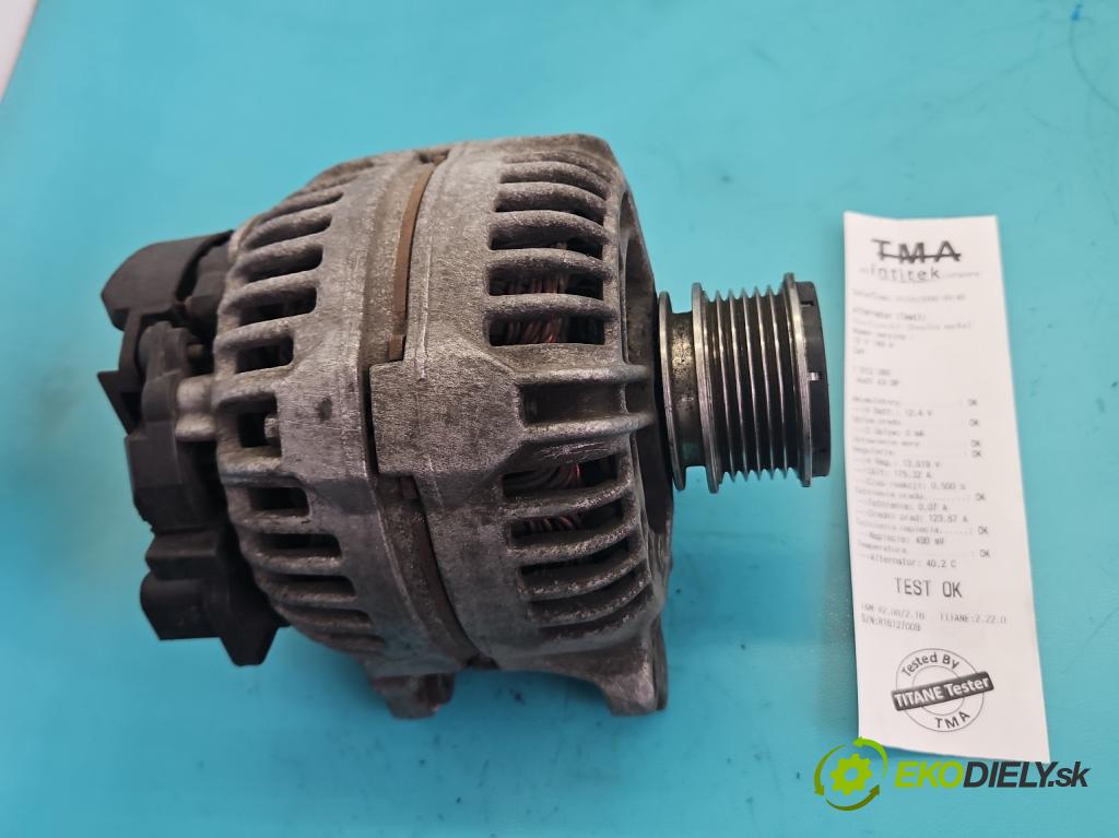 Audi A3 8P 2003-2012 2.0 TDi 140 hp manual 103 kW 1968 cm3 5- Alternator 06F903023F (Alternátor)