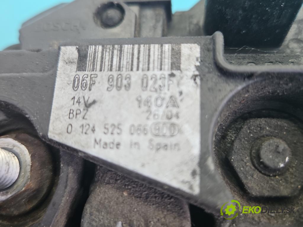 Audi A3 8P 2003-2012 2.0 TDi 140 hp manual 103 kW 1968 cm3 5- Alternator 06F903023F (Alternátor)