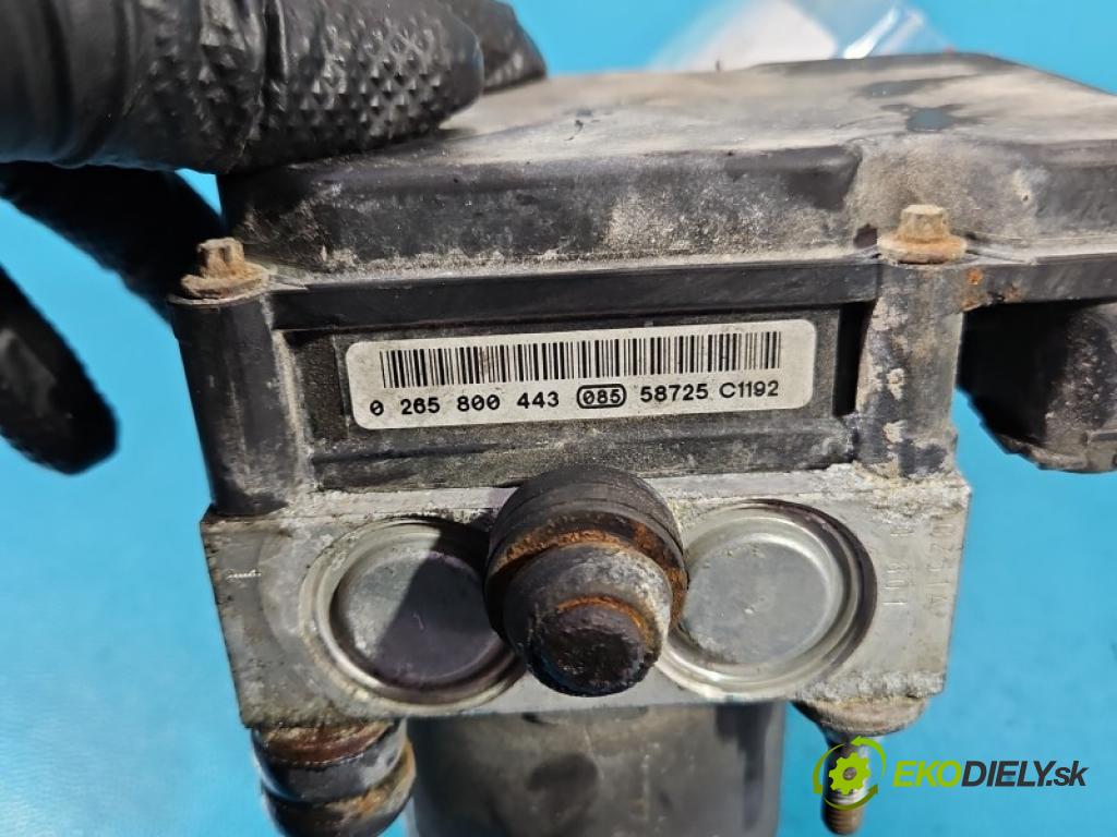 Opel Meriva A 2002-2010 1.4 16V 90 HP manual 66 kW 1364 cm3 5- čerpadlo abs 0265800443 (Pumpa ABS)