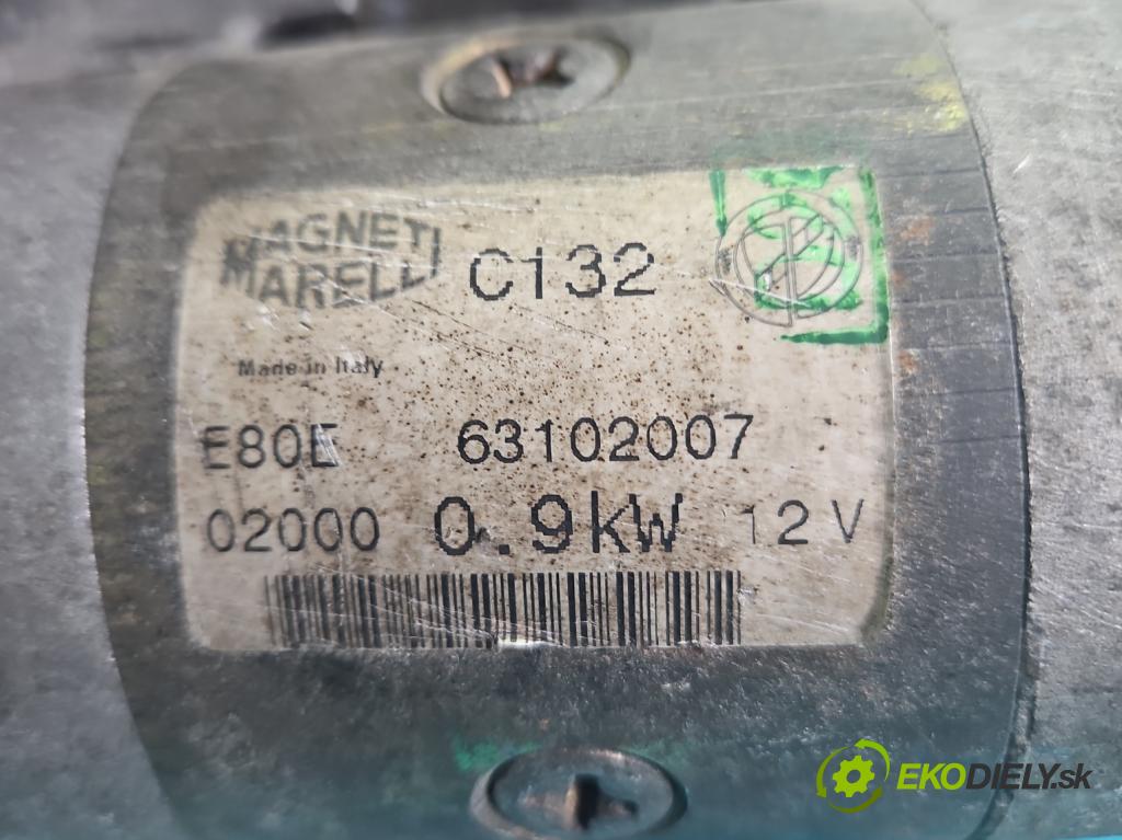 Fiat Punto II 1999-2010 1.2 16V 80 hp manual 59 kW 1242 cm3 3- startér: 63102007 (Startér)