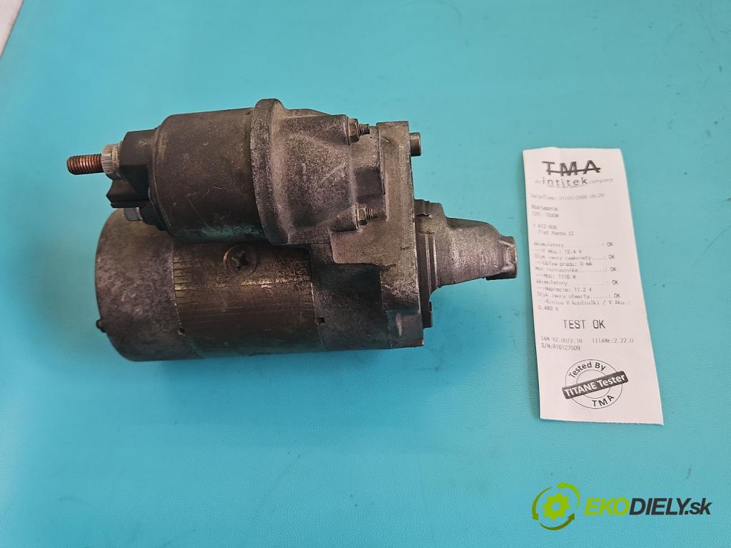Fiat Punto II 1999-2010 1.2 16V 80 hp manual 59 kW 1242 cm3 3- startér: 63102007 (Startér)