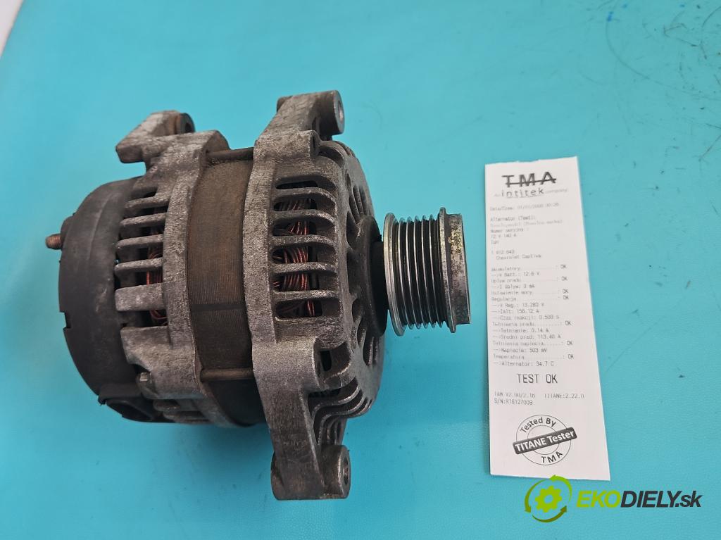 Chevrolet Captiva 2.0 VCDI Z20S1 150 hp manual 110 kW 1991 cm3 5- Alternator  (Alternátor)