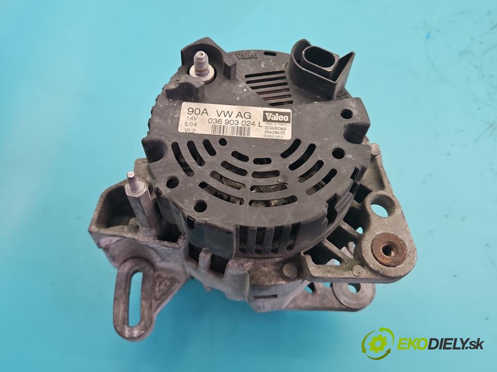 Vw Golf V 2003-2009 1.4 16V 75 hp manual 55 kW 1390 cm3 5- Alternator 036903024L (Alternátor)