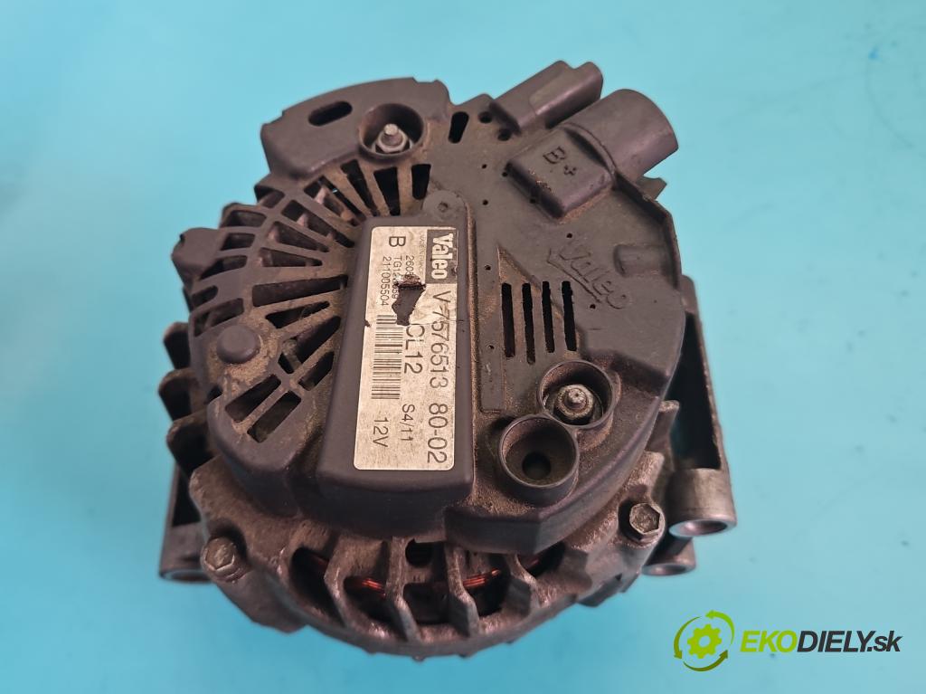 Peugeot 207 1.6 16V 120 hp manual 88 kW 1600 cm3 5- Alternator 7576513 (Alternátor)