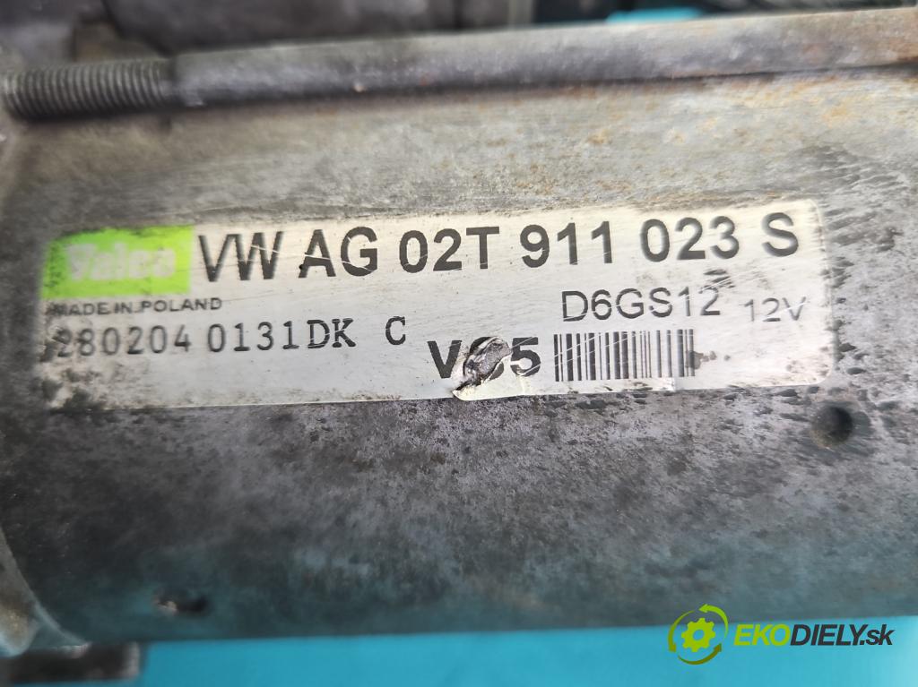 Vw Golf V 2003-2009 1.4 16V 75 hp manual 55 kW 1390 cm3 5- startér: 02T911023S (Startér)