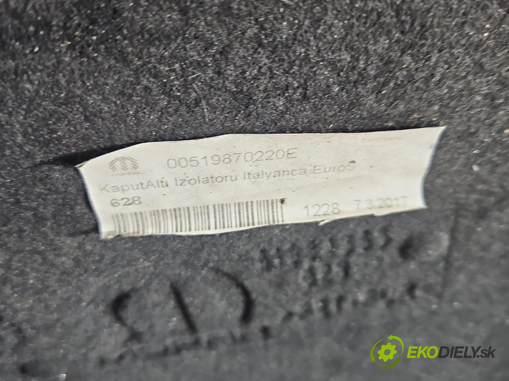 Fiat Tipo II 2015- 1.4 T 120 hp manual 88 kW 1368 cm3 5- zvuková izolace kapoty
