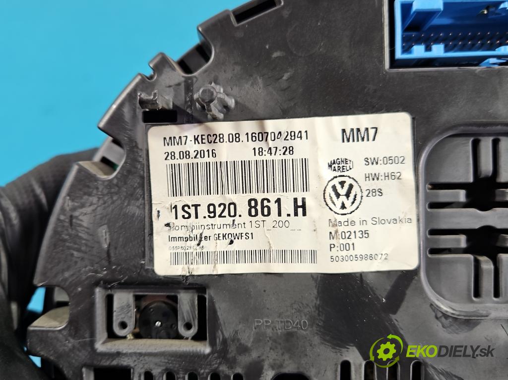 Skoda Citigo 2011-2019 1.0 MPI 60 hp manual 44 kW 999 cm3 3- Přístrojová deska 1ST920861H (Přístrojová deska)