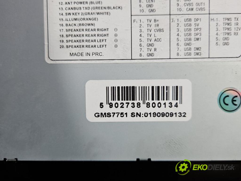 Citroen C-Crosser 2007-2012 2.2 hdi 156 hp automatic 115 kW 2179 cm3 5- Radio GMS7751