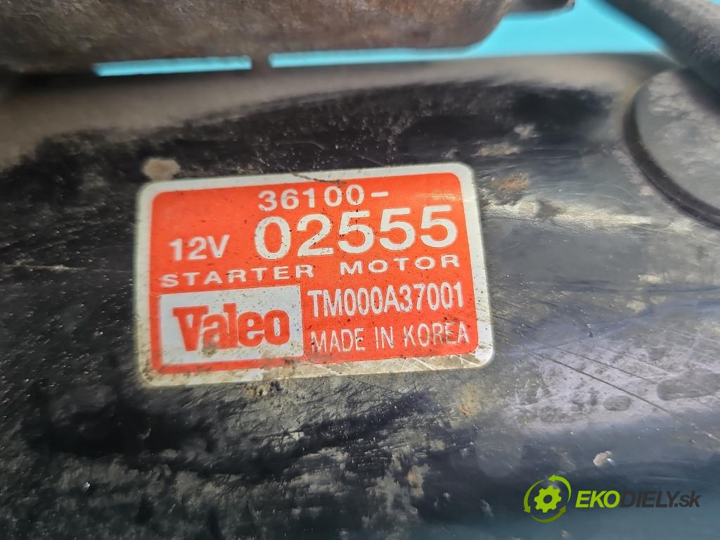 Hyundai Getz 1.1 12V 67KM manual 49 kW 1086 cm3 3- startér: 36100-02555 (Startér)