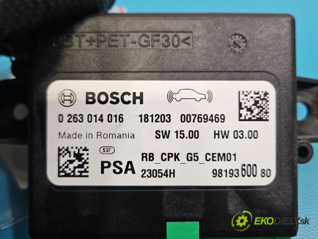 Peugeot Expert III 2016- 1.6 hdi 116 hp manual 85 kW 1560 cm3 5- řídící jednotka parkování 0263014016