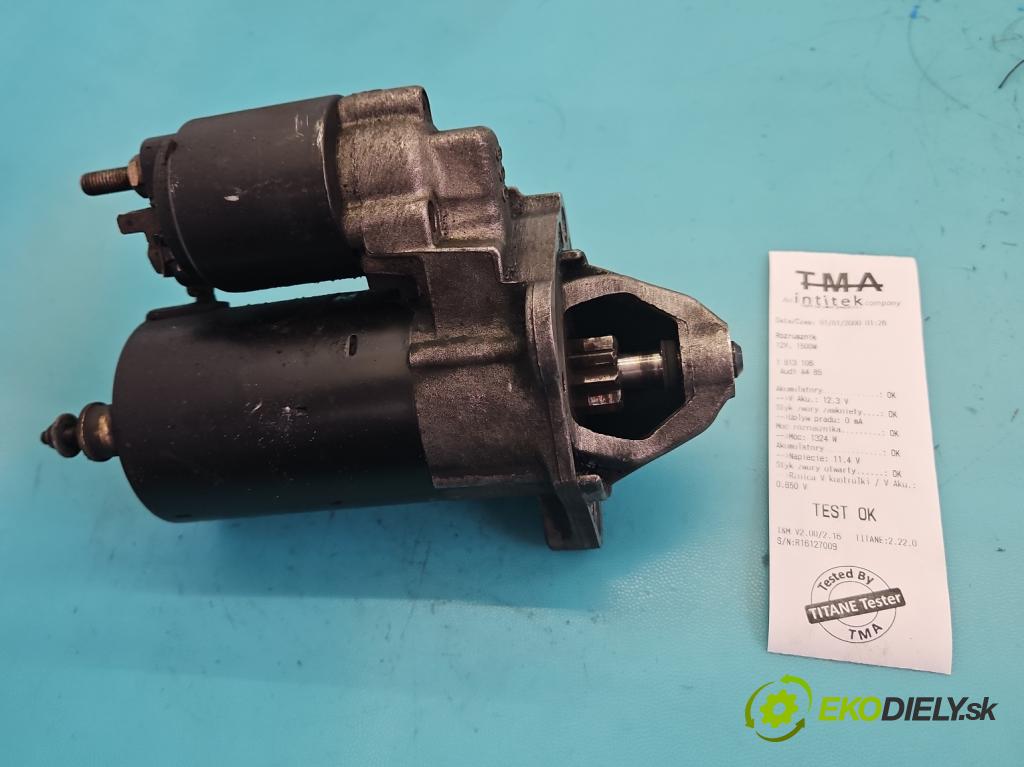 Audi A4 B5 1994-2001 1.6 8V 101 hp manual 74 kW 1595 cm3 4- startér:  (Startér)