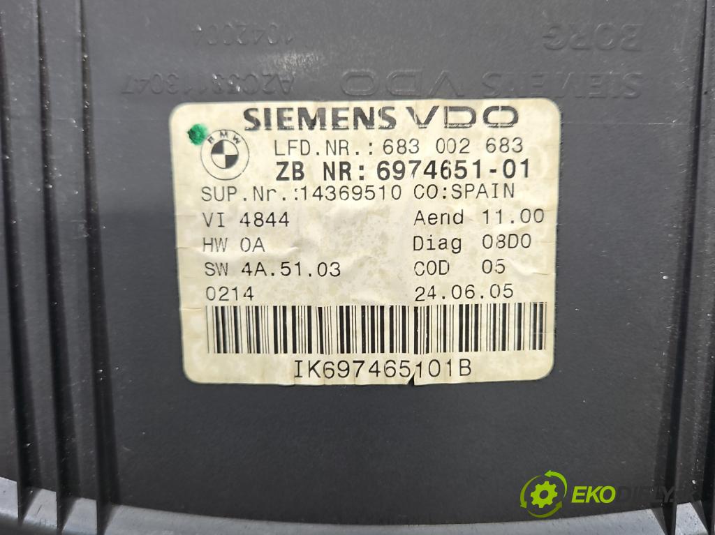Bmw 3 E90 2005-2013 2.0b 150 hp manual 110 kW 1999 cm3 4- Přístrojová deska 6974651 (Přístrojová deska)