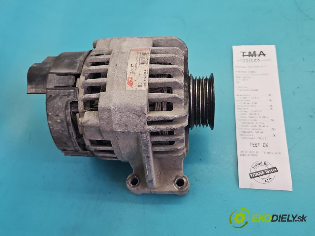 Fiat Punto Grande 1.2 8V 69KM manual 51 kW 1242 cm3 3- Alternator  (Alternátor)