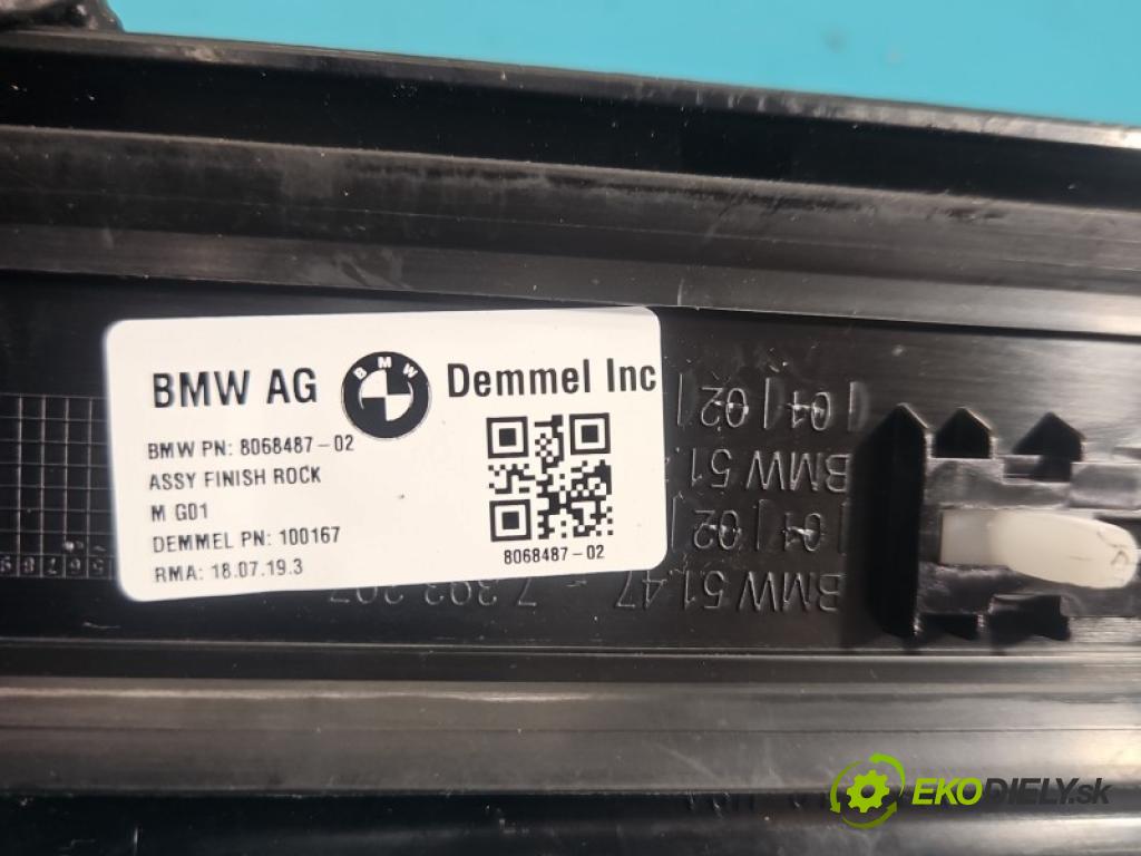 Bmw X3 G01 2017-2024 2.0d 190 HP automatic 140 kW 1995 cm3 5- lišta práh: ľavé 8068487 (Lišta prahová)
