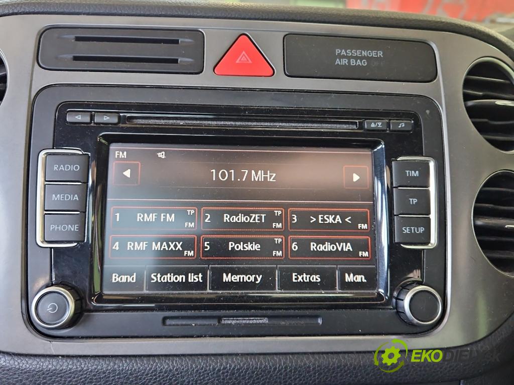 Vw Tiguan I 2007-2016 2.0 tdi 140 HP manual 103 kW 1968 cm3 5- Radio originál 3C8035195