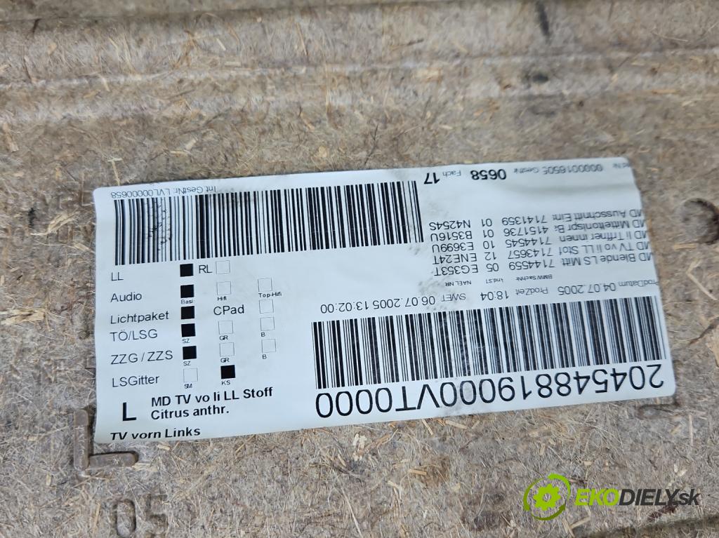 Bmw 3 E90 2005-2013 2.0b 150 hp manual 110 kW 1999 cm3 4- sedačke: komplet