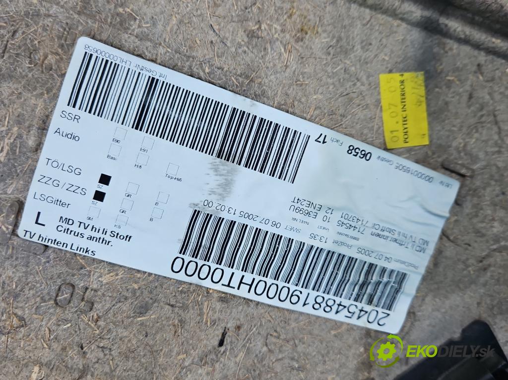 Bmw 3 E90 2005-2013 2.0b 150 hp manual 110 kW 1999 cm3 4- sedačke: komplet