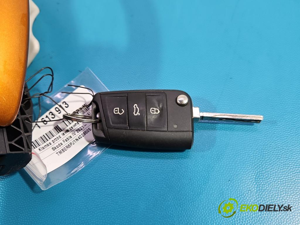 Skoda Fabia IV 2021- 1.0 tsi 110 HP manual 81 kW 999 cm3 5- rukoväť predné ľavé mimo: 5N0837885H (Kľučka dverí vonkajšia predná ľavá)