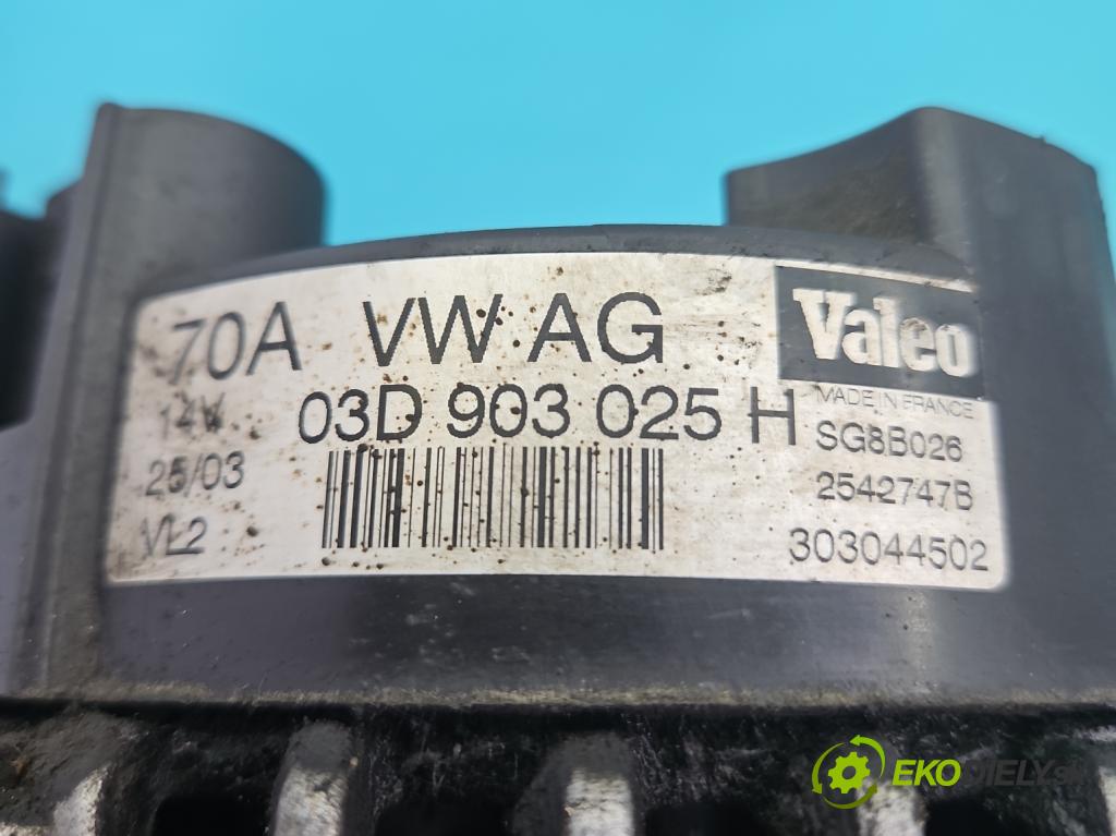 Skoda Fabia I 1999-2007 1.2 12V 64 hp manual 47 kW 1198 cm3 5- Alternator 03D903025H (Alternátor)