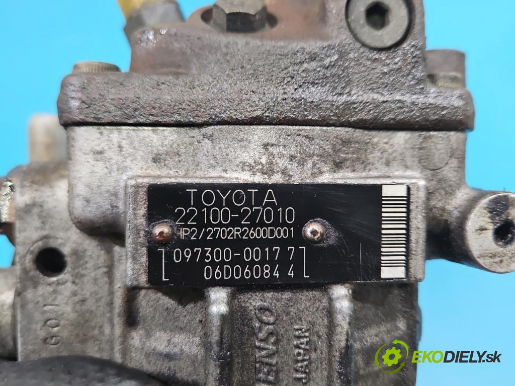 Toyota Corolla Verso I 2001-2004 2.0 D4D 90 HP manual 66 kW 1995 cm3 5- čerpadlo vstrekovacia 22100-27010 (Vstrekovacie čerpadlo)