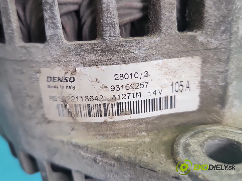 Opel Zafira B 2005-2014 1.9 cdti 120 hp manual 88 kW 1910 cm3 5- Alternator 93169257 (Alternátor)