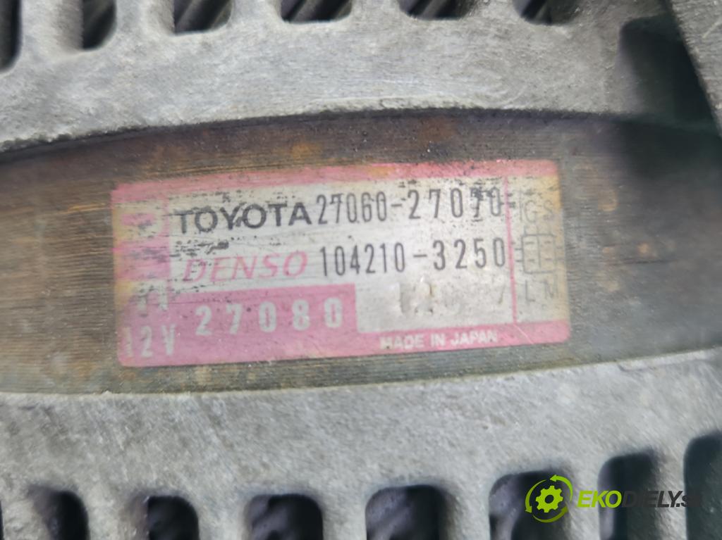 Toyota Corolla Verso I 2001-2004 2.0 D4D 90 hp manual 66 kW 1995 cm3 5- Alternator 27060-27070 (Alternátor)