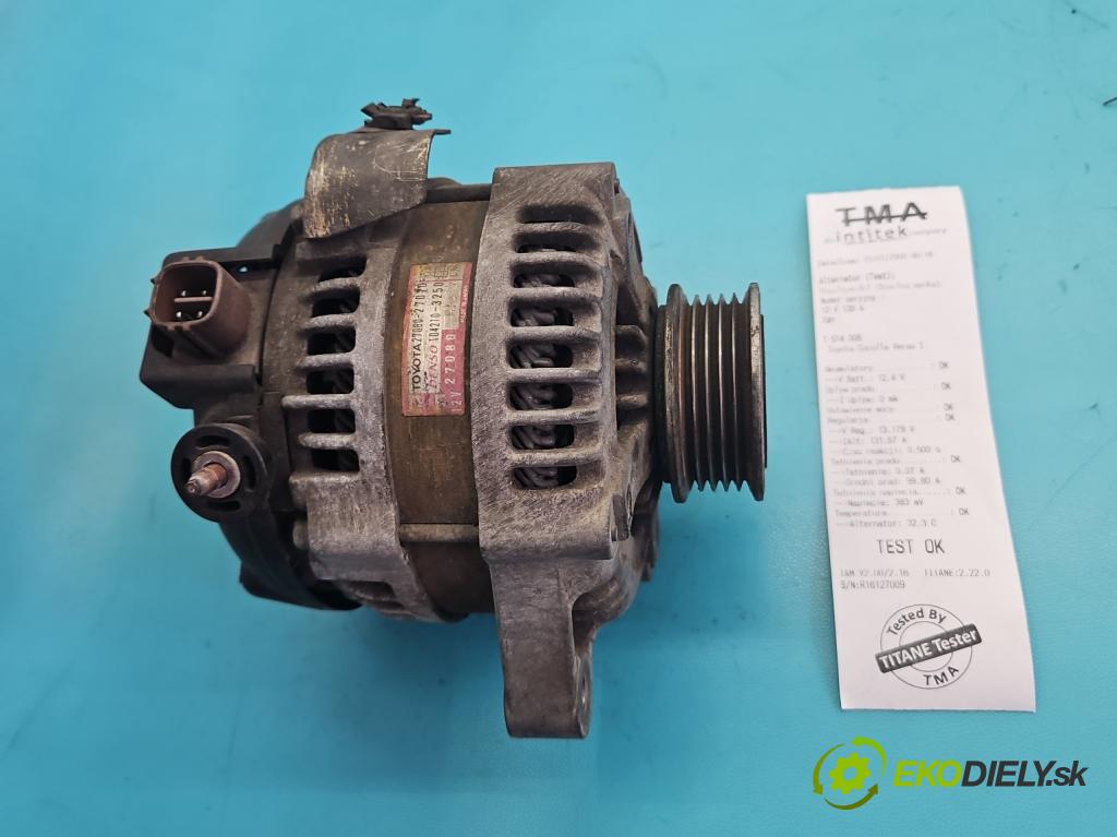 Toyota Corolla Verso I 2001-2004 2.0 D4D 90 hp manual 66 kW 1995 cm3 5- Alternator 27060-27070 (Alternátor)
