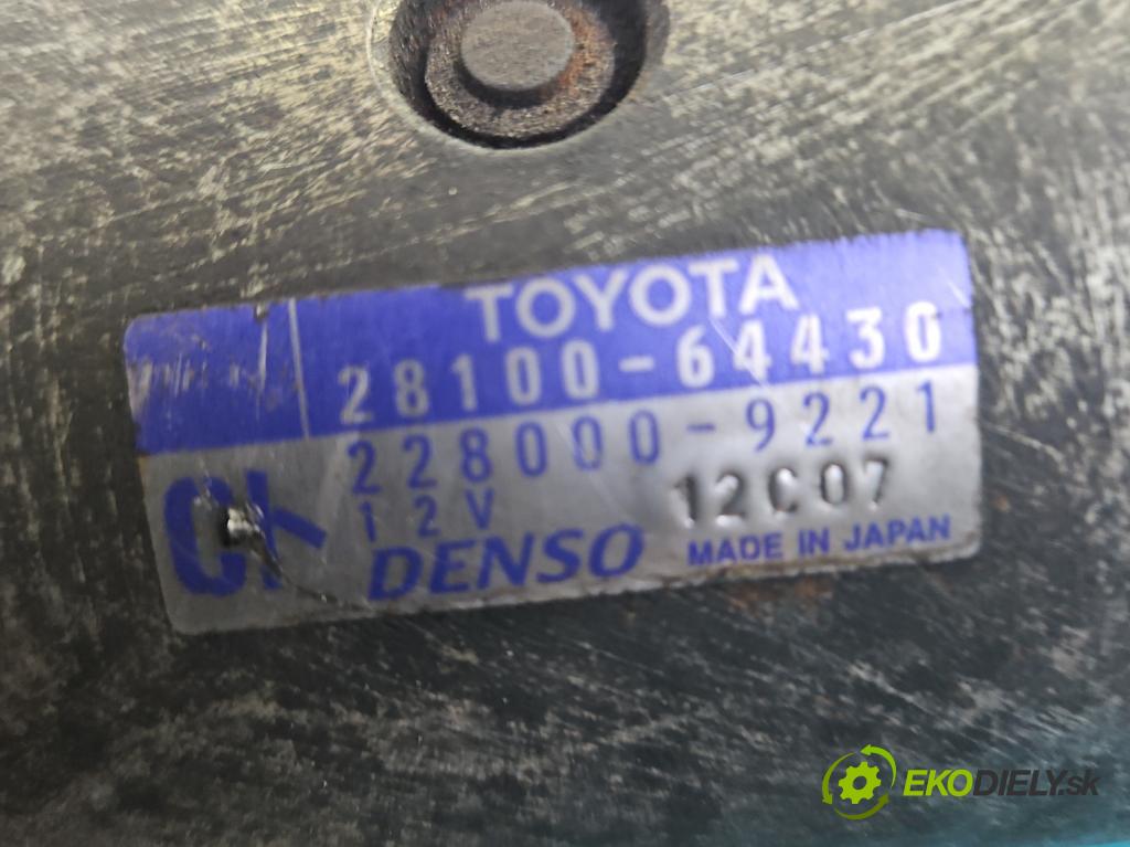 Toyota Corolla Verso I 2001-2004 2.0 D4D 90 hp manual 66 kW 1995 cm3 5- startér: 28100-64430 (Startér)
