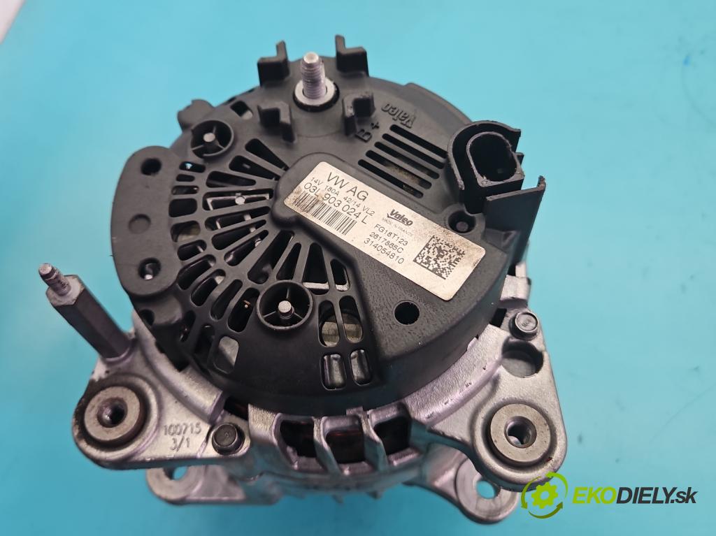Skoda Octavia III 2013- 2.0 tdi 184 hp automatic 135 kW 1968 cm3 5- Alternator 03L903024L (Alternátor)