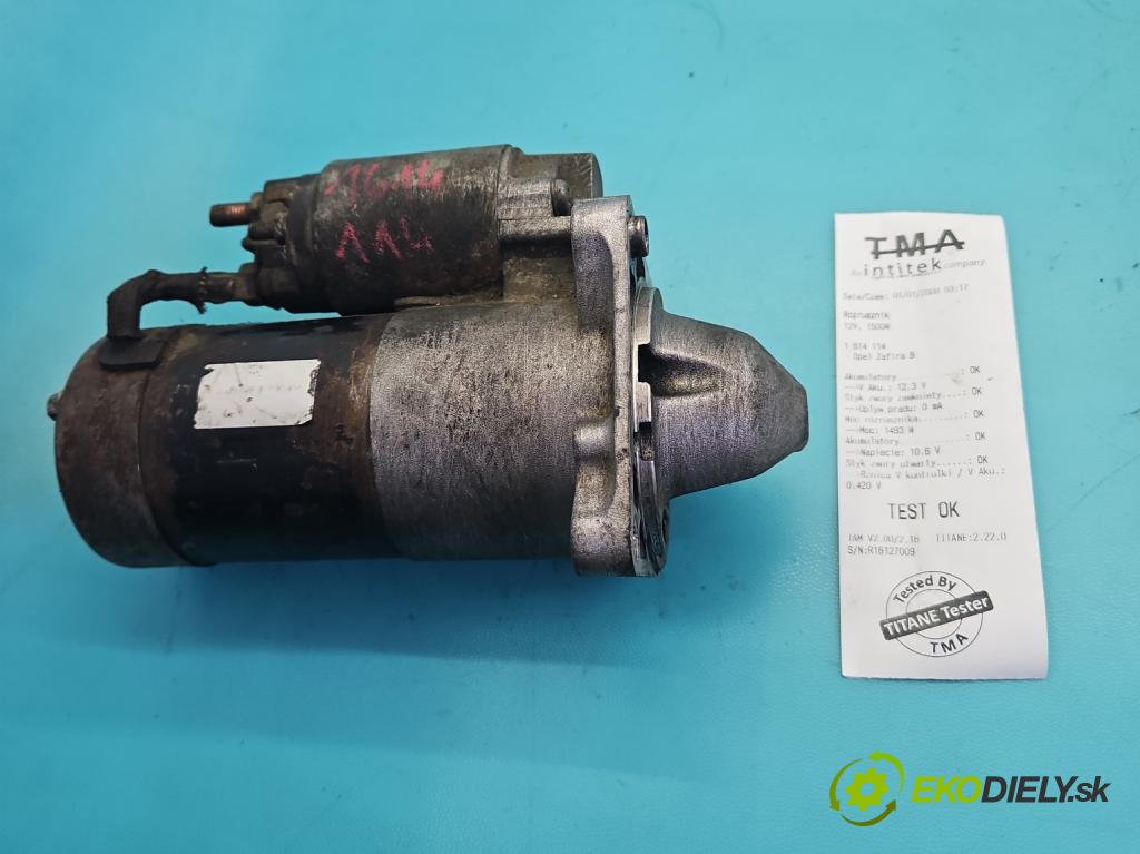 Opel Zafira B 2005-2014 1.9 cdti 120 hp manual 88 kW 1910 cm3 5- startér:  (Startér)