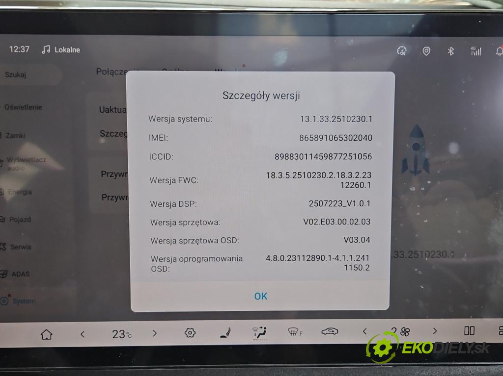 BYD ATTO 2  0.0 177 HP automatic 130 kW  5- Zobrazit: 7924100AA (Prístrojová doska)