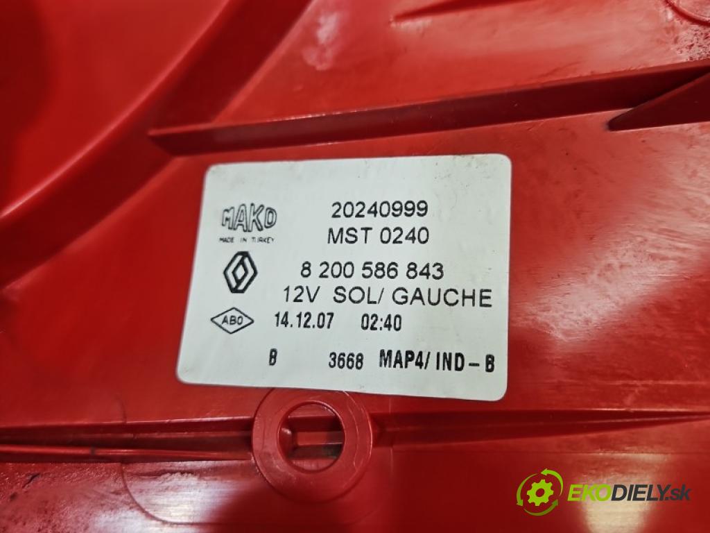 Renault Clio III 2005-2012 1.2 TCE: 101 hp manual 74 kW 1149 cm3 5- světlo zadní levé blatník: 8200586843