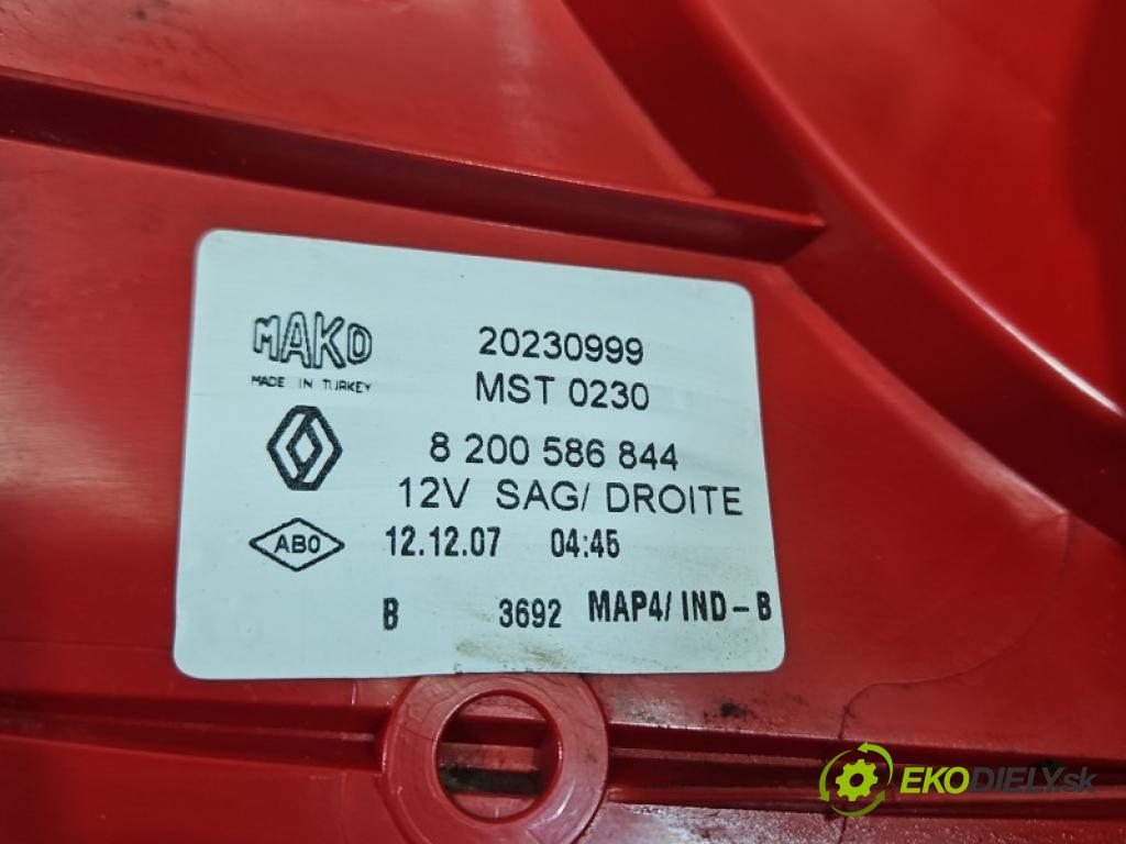 Renault Clio III 2005-2012 1.2 TCE: 101 hp manual 74 kW 1149 cm3 5- světlo zadní pravé blatník: 8200586844